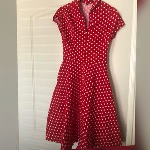 Vintage Dresses - Vintage Red and White Polka Dot Dress Vintage Dresses - Vintage Red and White Polka Dot Dress